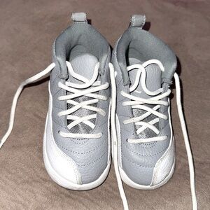 Nike Air Jordan 12 Retro Stealth White-Cool Grey Toddler Sneakers - 8 C